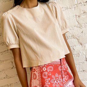 Lisa Says Gah - Gingham Top, Size Small